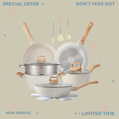 16PCS Nonstick Cookware Set Pots and Pans Cooking Set Non Stick
