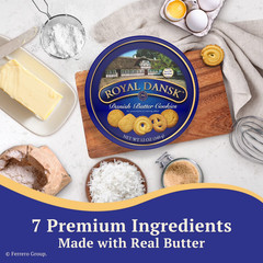 Royal Dansk Danish Butter Cookies Great for Sharing and Gifting, 12 oz