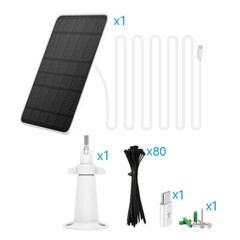 1-4Pcs 5V Solar Panel Charger for Eufy Eufycam Cam E/2C/E/2 Pro Security Camera