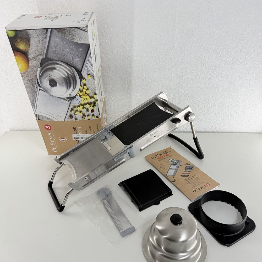 de Buyer La Mandoline Revolution Food Slicer Interchangeable Blades Incomplete