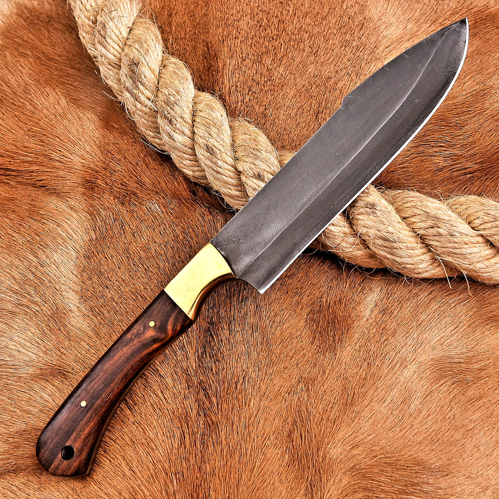 CUSTOM HAND MADE FORGE HIGH CARBON STEEL UTILITY KITCHEN CHEF KNIFE HH 214