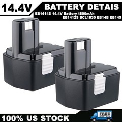 2PACK 4800mAh Battery For Hitachi EB1414S 14.4V EB1412S BCL1830 EB14B EB14S US