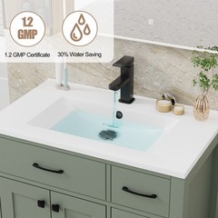 30″ Single Sink Vanity Top Undermount Bathroom Sink