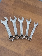 Craftsman VV STUBBY Short SAE 12-Point Combination Wrench Set of 5 Made in USA