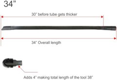 Flexible Long Reach 34″ Crevice Tool Vacuum Attachment with Detachable Brush
