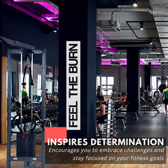 Motivational Wall Decal – Feel the Burn – Gym, Fitness, and Workout Room Decor