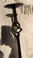 Gorgeously Aged Freestanding Floor Candlestick Holder for Taper Candle 16-20in