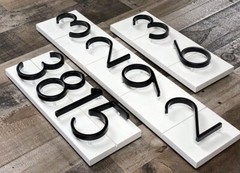 5″ Stainless Steel Floating House Number Outside, Metal Modern House Numbers