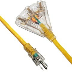 10 Gauge (10 ft, 25 ft, 50 ft, 100 ft) 3 Outlet Lighted Extension Cord – 10 Awg