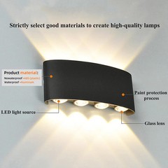 LED Wall Sconces Modern Up Down Wall Light Indoor Outdoor Hallway Bedroom Lamp