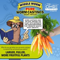 Wiggle Worm Soil Builder Earthworm Castings Organic Fertilizer, 15 lb.