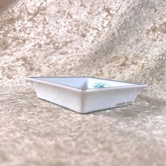 Hermes Mini Change Tray Porcelain Ashtray Patchwork 8x8cm Set of 2 with Case