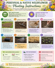 Bulk Wildflower Seed Mix – 1 Pound, All Zones Perennial Mix, Covers 2,000 SQFT