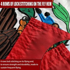Embroidered Mexican Flag 3×5 FT 210D Heavy Duty Polyester Outdoor Mexico Flag