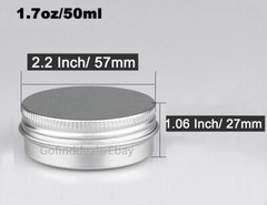 Aluminum Round Metal Tins,Storage Jar Candle Lip Balm Cosmetic Sample Containers