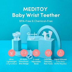 Baby Wrist Teething Mitten for 3-12 Months – Anti-Drop Hand Teether Adjustable