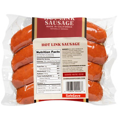 3 Lbs Evergood Louisiana Brand Beef Hot Link Sausages 3 individ packs 16 oz Each