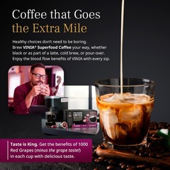 Dark Roast Coffee K-Cup Pods Resveratrol Nitric Oxide Heart Health Energy 60ct