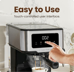 Cafetera Espresso 15 Bar Digital con Vaporizador Latte Cappuccino Depósito 1.5L