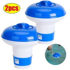 2Pcs Swimming Pool Spa Chemical Dispenser Tablet Holder – Chlorine Bromine Float