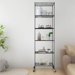 Carbon Steel Metal Shelf Organizer with Hooks for Kitchen DIY Combination Design