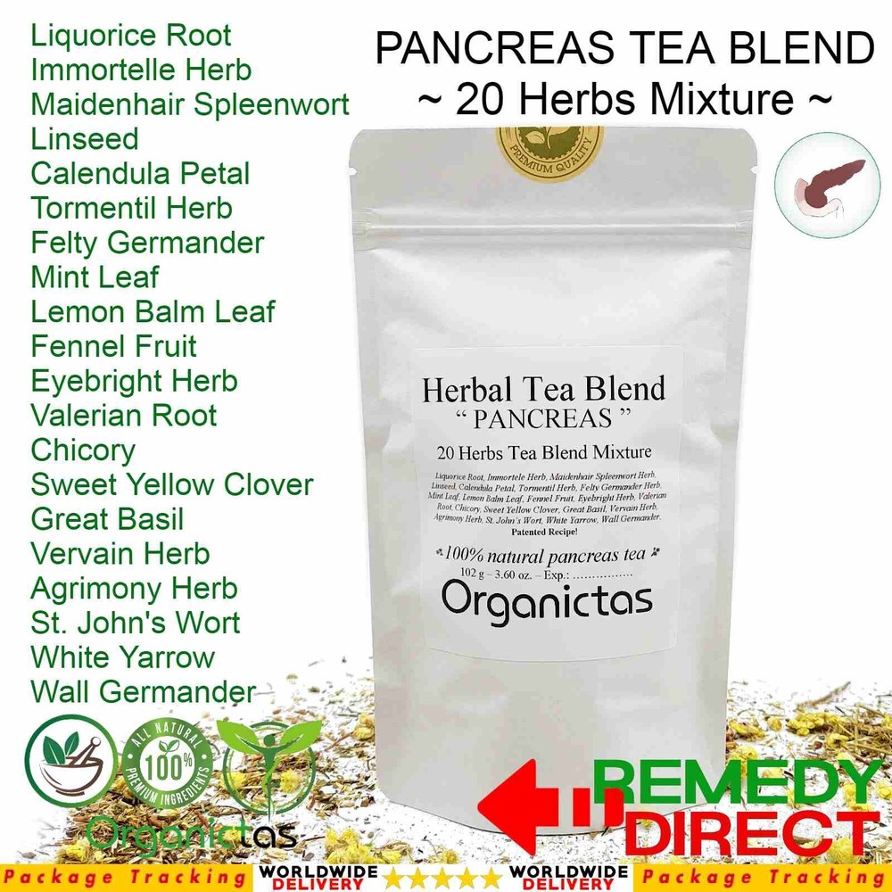 PANCREAS TEA Natural 20 Herbs Organic Herbal Pancreatic Support Care Relief 100g