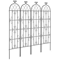 4 Packs Metal Garden Trellis 71″ x 20″ for Climbing Plant Support Rustproof