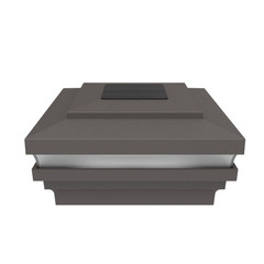 4.25 In. X 4.25 In. MZ Aluminum Rail Solar LED Post Cap