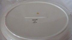 Pfaltzgraff EASTER Bunny Oval Serving Dish ceramic pink white hand wash only