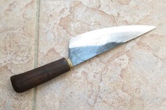 Crude – 7 Inch Premium Asian Carbon Steel Boning Chef Kitchen Knife, Sharp