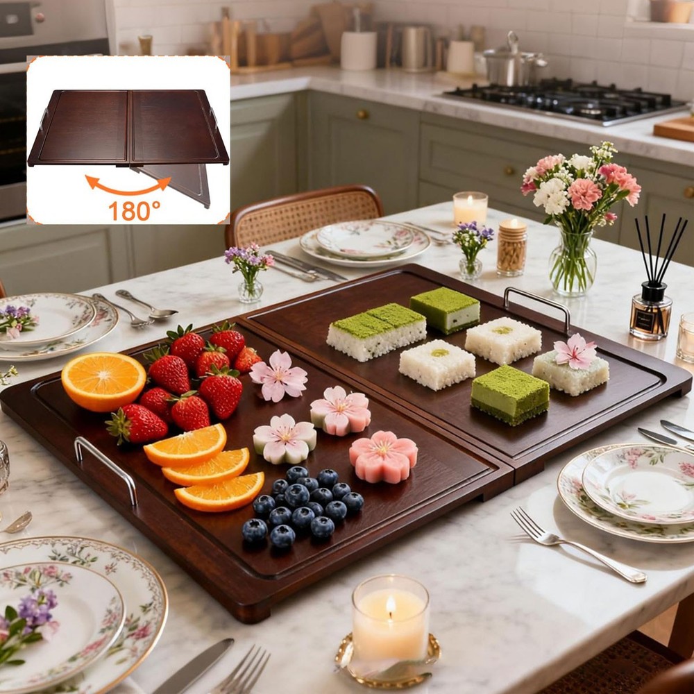 Stove Top Covers for Gas Burners & Electric Stove, Wooden Gas Stove Cover