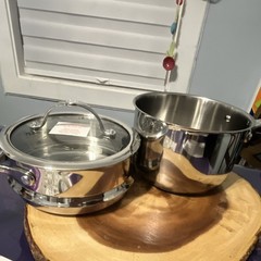 Princess Heritage Signature Stainless Steel Double Boiler 3-Piece Set w/Lid