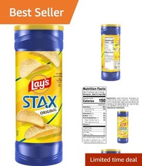 Snack Anytime with Lay’s Stax Crisps – 5.75 Oz Re-sealable Canister