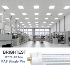 8FT LED Tube Light T8 T12 Single Pin FA8 Bulbs 45W 65W 90W 8Foot LED Shop Light