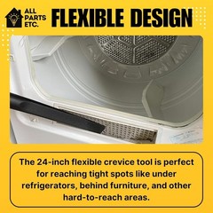 24″ Long Flexible Vacuum Crevice Tool Fits 1.25 1.5, 1.35, 2.5 Vacuum Attachment