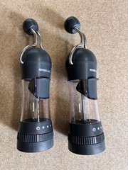 Kochblume Gray Ratchet Grinders Mills Set of 2 Salt Pepper Spices Ergonomic