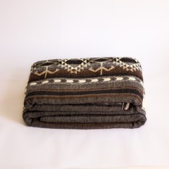 ALPACA WOOL BLANKET THROW XL KING 90×75 REVERSIBLE THICK & WARM HANDMADE ECUADOR