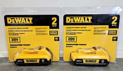 2 NEW Genuine Dewalt 20 Volt 20v Max 2 Ah Li-Ion Batteries DCB203 2022 Date