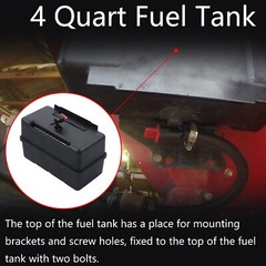 4 Quart Plastic Fuel Tank w/ Cap & Shut-Off Valve Fit for Briggs & Stratt 691993