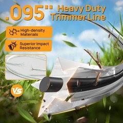 Weed Eater String, 095” Heavy Duty String Trimmer Line, Pentagon 0.5LB .095″