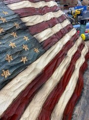 Patriotic, Wall Art Décor, Wedding American Wooden Flag, Rustic American Flag,
