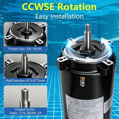 UST1152 Pool Pump Motor 1.5 HP Swimming Pool Pump Motor Replacement for Hayward
