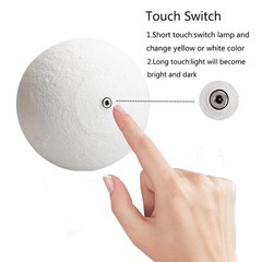 3D Moon Night Light Table Lamp USB Charging Remote Touch Control Home Decor Gift