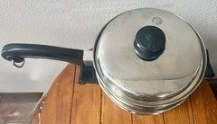 Vtg 2 Qt Saladmaster 3 Piece Double Boiler Steamer Pot Pan Set Stainless~MINT