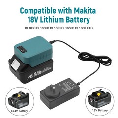 18V Charger For Makita Lithium-Ion Battery BL1830 BL1840 BL1850 BL1860 194205-3