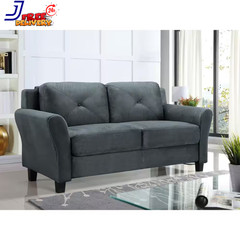 Harvard 58 In Dark Gray Microfiber 2 Seat Loveseat with Round Arms FREE SHIPPING