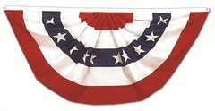 3 Pack USA Pleated Fan Flag 3X6 Feet American US Bunting Flags Half Fan Banner