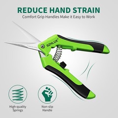 SZHLUX 3-Pack Gardening Scissors 6.5″ Pruning Shears Garden Pruners
