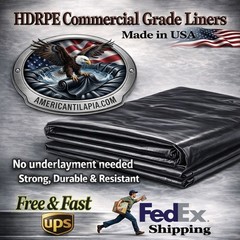 Pond liner 100×80 Strong,HDRPE 40 year Durability,Commercial grade for Fish pond