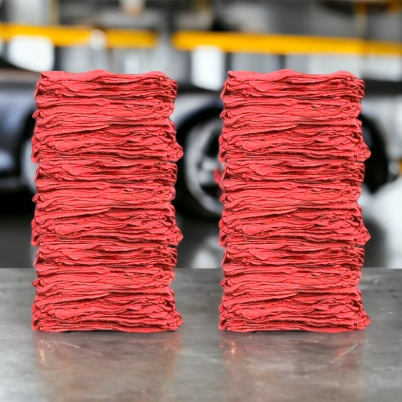 1000 Pcs Red Shop Towels Jumbo 15×15 Cleaning Rags, A-Grade & Free Shipping